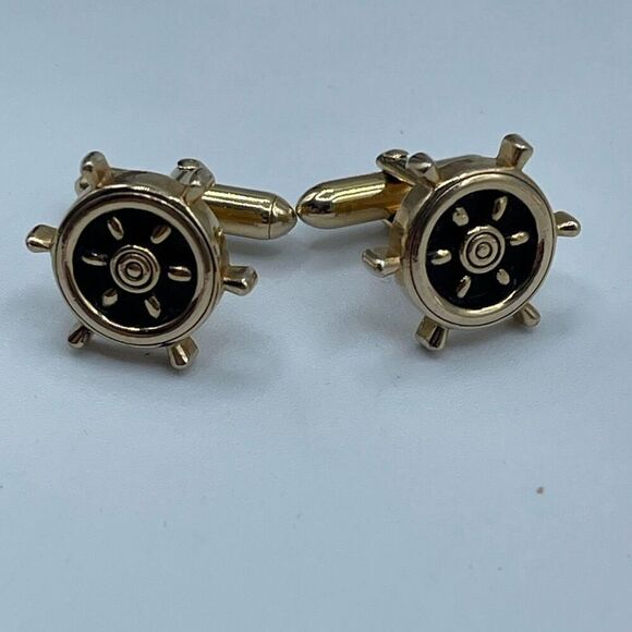 Vintage SWANK helm cuff links. - Picture 3 of 7